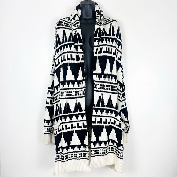 Lauren Ralph Lauren Geo-Motif 100% Cotton Shawl Collar Women’s Cardigan XXL Boho - Picture 8 of 16